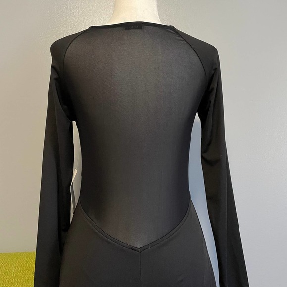 Tobi Three Little Words Black Mesh Long Sleeve Bodycon Mini Dress NEW Medium - Picture 5 of 5